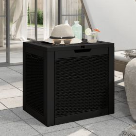 Patio Storage Box Black 21.9"x16.9"x20.9" Polypropylene