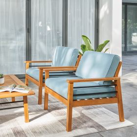 Gloucester Contemporary Patio Wood Sofa Club Chair