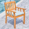 Kapalua Honey Nautical Outdoor Eucalyptus Wooden Dining Chair