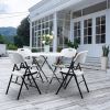 4pcs 47*54*84cm Garden Plastic Folding Chair White