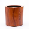 7.8 in. Dark Wood Plastic Self-watering Planter Pot