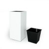 13" Composite Self-watering Square Planter Box - High - White