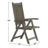 Renaissance Outdoor Patio Hand-scraped Wood 5-Position Reclining Chair