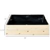 Wooden Raised Garden Bed Kit, Elevated Planter Box with Bed Liner for Backyard, Patio to Grow Vegetables, Herbs, and Flowers, 4' x 4' x 12"