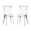 2-Pack Resin X-Back Chair, Dining Chair Furniture 2-Pack, Modern Farmhouse Cross Back Chair for Kitchen,Lime Wash