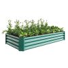 Raised Garden Bed Outdoor, 6×3×1ft , Metal Raised Rectangle Planter Beds for Plants, Vegetables, and Flowers - Green