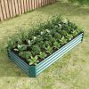 Raised Garden Bed Outdoor, 6×3×1ft , Metal Raised Rectangle Planter Beds for Plants, Vegetables, and Flowers - Green