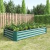 Raised Garden Bed Outdoor, 6×3×1ft , Metal Raised Rectangle Planter Beds for Plants, Vegetables, and Flowers - Green