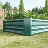 Raised Garden Bed Outdoor, 6×3×1ft , Metal Raised Rectangle Planter Beds for Plants, Vegetables, and Flowers - Green