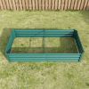 Raised Garden Bed Outdoor, 6×3×1ft , Metal Raised Rectangle Planter Beds for Plants, Vegetables, and Flowers - Green