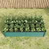 Raised Garden Bed Outdoor, 6×3×1ft , Metal Raised Rectangle Planter Beds for Plants, Vegetables, and Flowers - Green