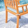 Kapalua Honey Nautical Outdoor Eucalyptus Wooden Dining Chair