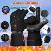 Heated Gloves, Rechargeable Electric Battery Heating Gloves, Touchscreen Heated Gloves