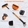 5 in 1 Detachable Snow Remover Kits Extendable Ice Scraper Snow Shovel 180° Adjustable Snow Brush Head for Car Windshield Roof