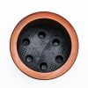 7.8 in. Dark Wood Plastic Self-watering Planter Pot