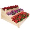 3 Tier Raised Garden Bed Kit Wooden Planter Box Heavy Duty Solid Fir Wood