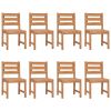 Patio Chairs 8 pcs Solid Wood Teak