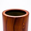 7.8 in. Dark Wood Plastic Self-watering Planter Pot