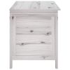 Patio Storage Box White 39"x19.5"x23" Solid Wood Fir