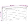 Patio Storage Box White 39"x19.5"x23" Solid Wood Fir