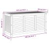 Garden Storage Box with Louver 44.5"x19.7"x22" Solid Wood Acacia