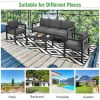 4 Pieces Outdoor Furniture Set for Backyard and Poolside