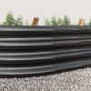 Raised Garden Bed Outdoor, Oval Large Metal Raised Planter Bed for for Plants, Vegetables, and Flowers - Black