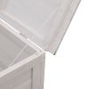 Patio Storage Box White 39"x19.5"x23" Solid Wood Fir