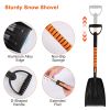 5 in 1 Detachable Snow Remover Kits Extendable Ice Scraper Snow Shovel 180° Adjustable Snow Brush Head for Car Windshield Roof