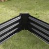 Raised Garden Bed Kit - Metal Raised Bed Garden7.6x3.7x0.98ft for Flower Planters, Vegetables Herb Black