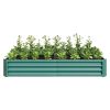 Raised Garden Bed Outdoor, 6×3×1ft , Metal Raised Rectangle Planter Beds for Plants, Vegetables, and Flowers - Green