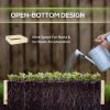 Wooden Raised Garden Bed Kit, Elevated Planter Box with Bed Liner for Backyard, Patio to Grow Vegetables, Herbs, and Flowers, 4' x 4' x 12"