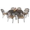 59in Desktop Mosaic Garden Cast Aluminum Table Bronze (WITHOUT CHAIRS)