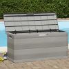 Patio Storage Box Gray 46.1"x17.7"x22"