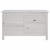 Patio Storage Box White 39"x19.5"x23" Solid Wood Fir