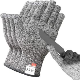 4 Pairs Safety Anti Cut Gloves High-strength Industry Kitchen Gardening Anti-Scratch Anti-cut Glass Cutting Multi-Purpose (size: L(24CM))