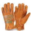 Man Work Gloves Stretchable Tough Grip Leather for Utility Construction Wood Cutting Cowhide Gardening Hunting Gloves 2010