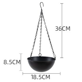 Nordic Metal Hanging Chain Flower Pot Iron Hanging Flower Basket Vase Plant Hanging Planter For Home Garden Balcony Decoration (Ships From: China)