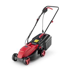 12-AMP 13.5 Inch Adjustable Electric Corded Lawn Mower with Collection Box (Color: Red)