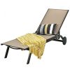 6-Position Adjustable Fabric Outdoor Patio Recliner Chair