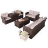 Direct Wicker Outdoor Patio Conversation Set with Storage Box with Cushion