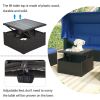 Outdoor Patio Rectangle Daybed with Retractable Canopy, Wicker Furniture Sectional Seating with Washable Cushions, Backyard, Porch