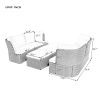 Customizable Outdoor Patio Furniture Set, Wicker Furniture Sofa Set with Thick Cushions, Suitable for Backyard, Porch.