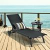 6-Position Adjustable Fabric Outdoor Patio Recliner Chair