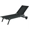 6-Position Adjustable Fabric Outdoor Patio Recliner Chair