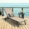 6-Position Adjustable Fabric Outdoor Patio Recliner Chair