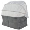 Outdoor Patio Furniture Set Daybed Sunbed with Retractable Canopy Conversation Set Wicker Furniture