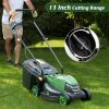 10 AMP 13 Inch Electric Corded Lawn Mower with Collection Box