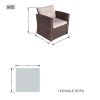 Direct Wicker Outdoor Patio Conversation Set with Storage Box with Cushion