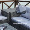 Direct Wicker Outdoor Patio Conversation Set with Storage Box with Cushion